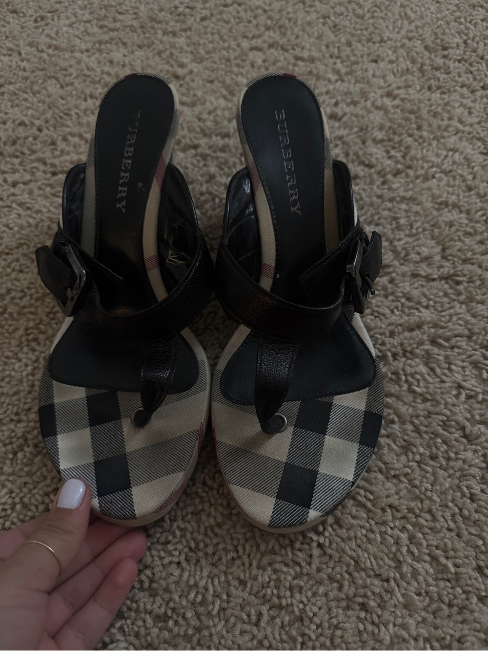 Burberry Wedge Sandals - Picture 2 of 10
